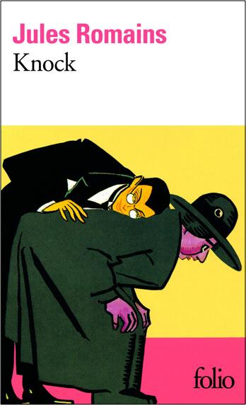 Couverture de livre d'une édition de la pièce de théâtre Knock