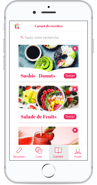 Carnet de recettes - Deuxième partie