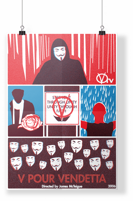 Planche de BD avec les extraits vectorisés retravaillés sous Photoshop